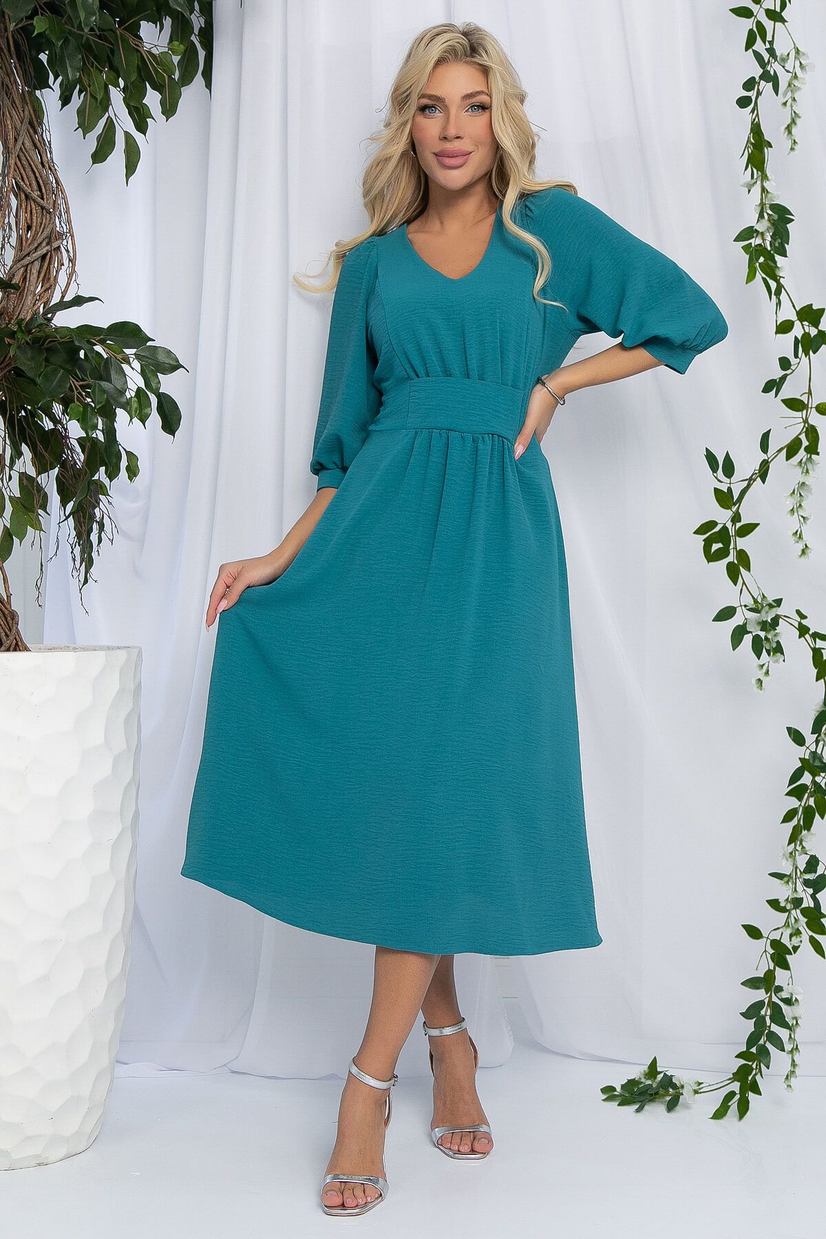 Платье Мадлен (морская волна) П13059-18М