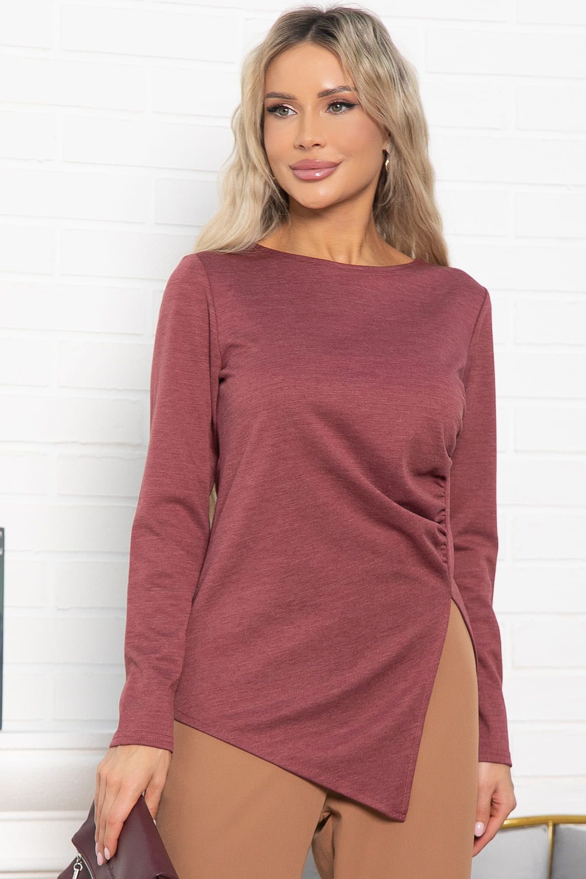 Блуза Тильда (бордовая) Б14995-50М