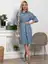 Платье хлопковое Стоун (сине-белое) П15449-4М