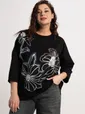 Блуза Цветочная рапсодия (черная) Б15311-18М