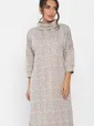Платье трикотажное Никс (бежевый лео) П14279-4М