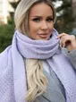 Вязаный палантин (пыльно-сиреневый) ВП01-1М