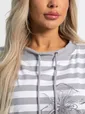 Блуза Весенняя нежность (бело-серая) Б15422-18М