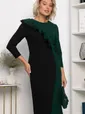 Платье Эванесса (черно-зеленое) П12749-35М