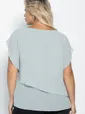 Блуза Магнолия (серо-голубая) Б11052