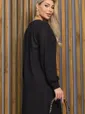 Платье Игра на контрасте (черное) П12642-1