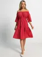 Платье с поясом Дафна (красное) П15524-8М