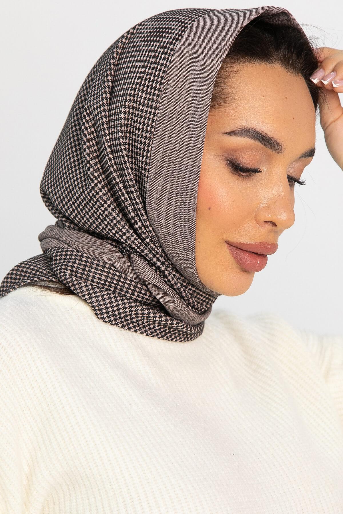 Косынка с отворотом (коричневое зернышко) КО17-23М