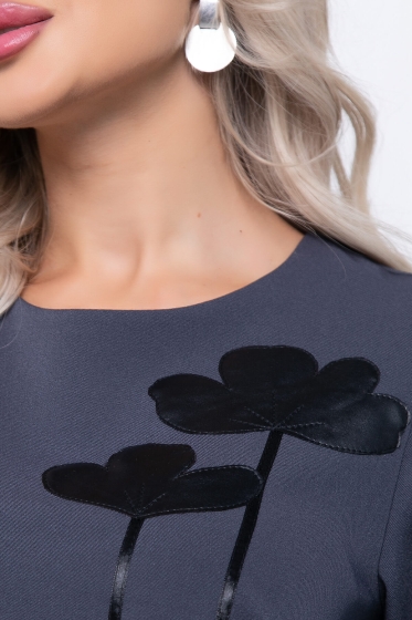 Платье "Мэйси" (графит) П7145