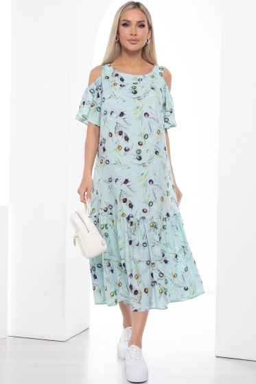 Платье &quot;Марианна&quot; миди (олива) П8785