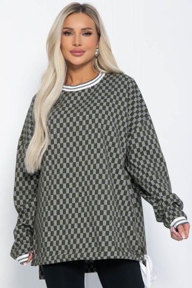 Свитшот Мания (хаки) Б12370-1