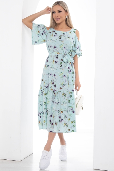 Платье &quot;Марианна&quot; миди (олива) П8785