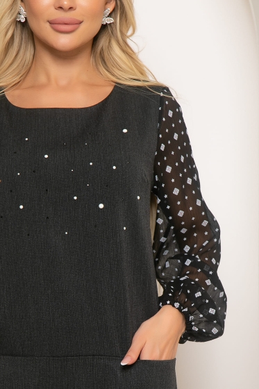 Платье &quot;В ночи&quot; (грей) П4061