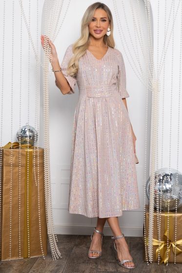 Платье праздничное Мадлен (персиковое) П14604-18М