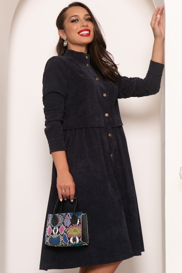Платье "Муза" (темно-синее) П4117