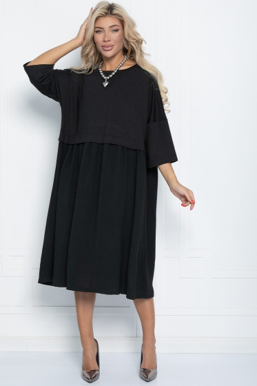 Платье бохо (черное) П11441