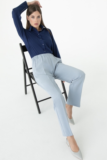 Брюки &quot;Арли&quot; (серо-голубые) Б7142