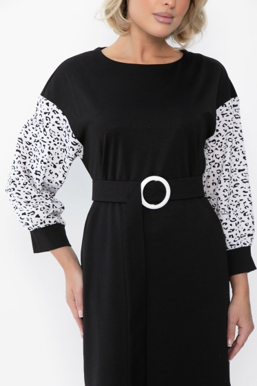 Платье Мисс Элегантность НЬЮ (черно-белое) П12764-18