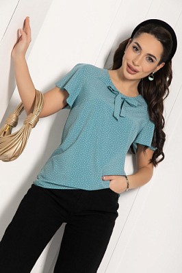 Блуза Сицилия (светло-бирюзовая) Б11601 Блуза Сицилия (светло-бирюзовая) Б11601