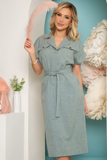 Платье &quot;Эвелина&quot; (олива) П3665