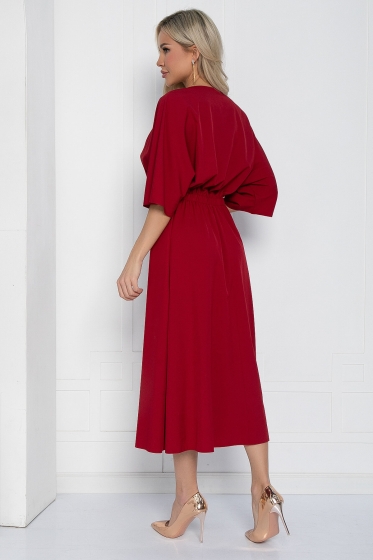 Платье Воздушный полёт (бордовое) П12475-15