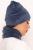 Комплект шапка и снуд (синий) ШС3 Комплект шапка и снуд (синий) ШС3