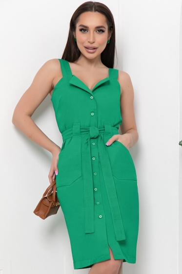 Сарафан "Тонкая натура" (яркая зелень) П5897