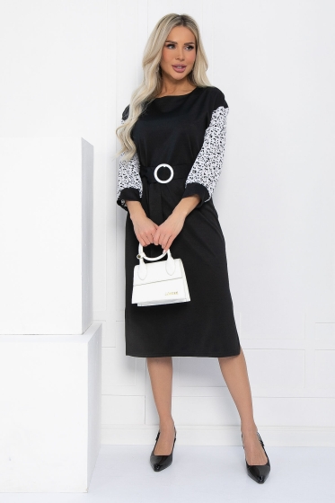 Платье Мисс Элегантность НЬЮ (черно-белое) П12764-18