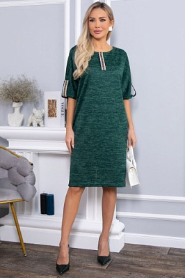 Платье трикотажное Кайла (зеленое) П14587-10М Платье трикотажное Кайла (зеленое) П14587-10М