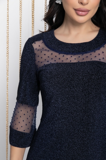 Платье Стрекоза (темно-синее) П12076